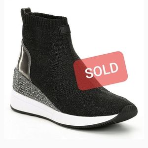 Michael Kors Skyler Wedge Sneaker Booties with Rhi